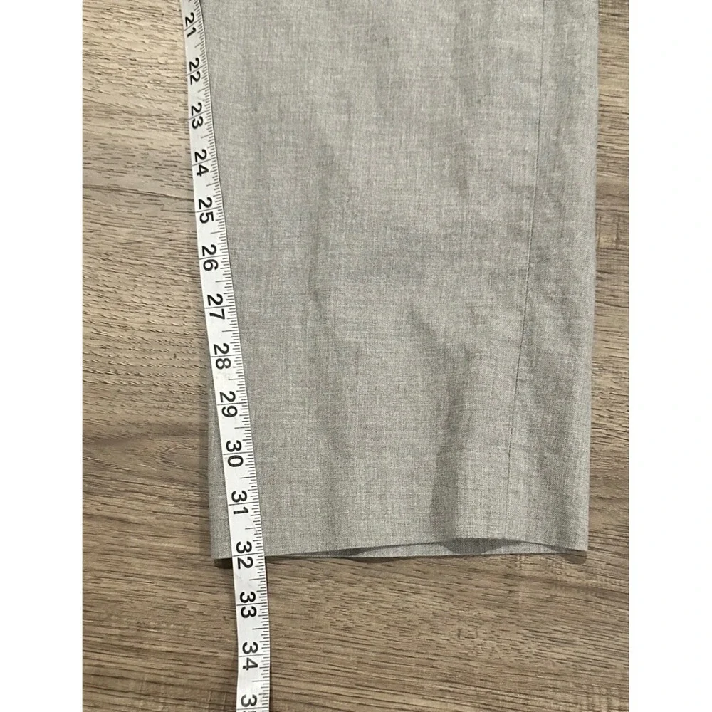 J.Crew Bowery Slim Fit Grey Melange Dress Pants Mens 36x34 Flat Front Trousers